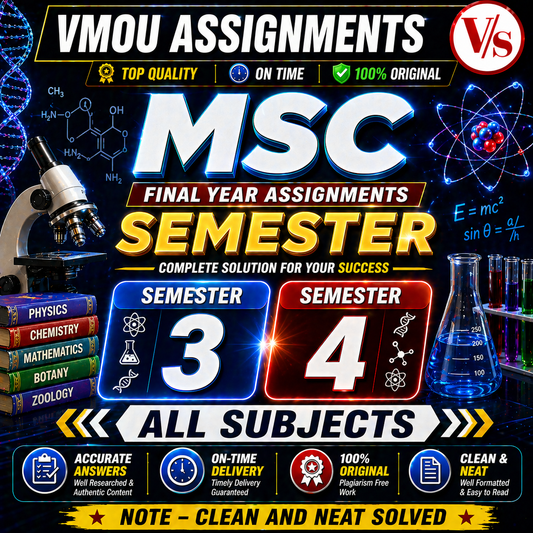 VMOU MSC FINAL YEAR ASSIGNMENTS