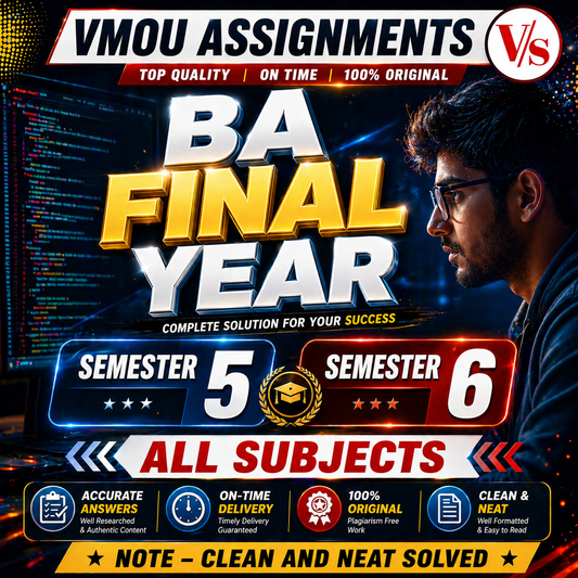 VMOU BA FINAL YEAR ASSIGNMENTS