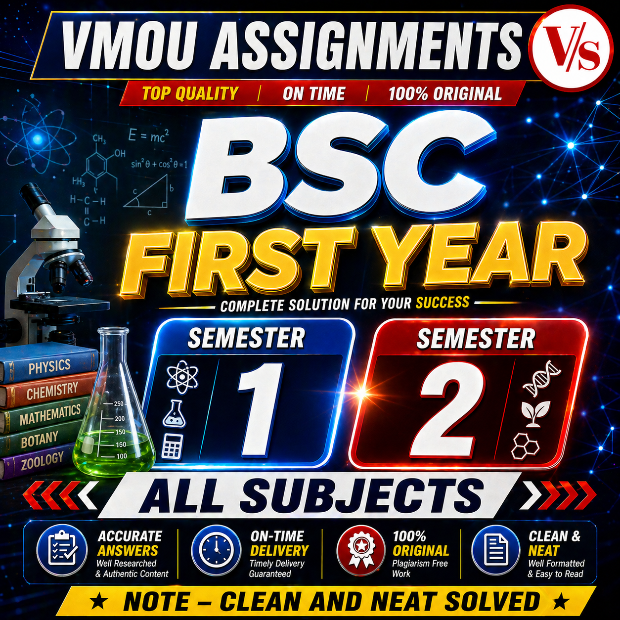 VMOU BSC FIRST YEAR ASSIGNMENTS